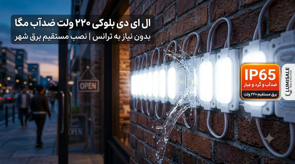 راهنمای صفر تا صد ال ای دی بلوکی ۲۲۰ ولت ضدآب (نصب بدون ترانس)